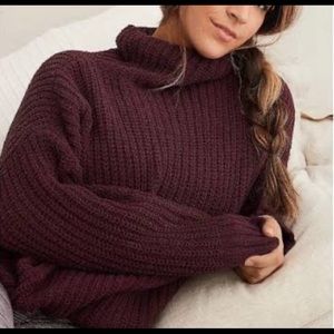 AERIE oversized knit turtle neck sweater